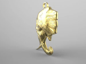 elephant pendant 3D Print Model