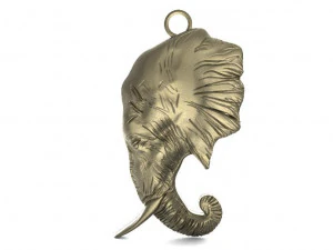 elephant pendant 3D Print Model