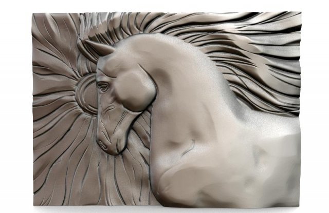 horse cnc Modello di stampa 3D .c4d .max .obj .3ds .fbx .stl .blend 
