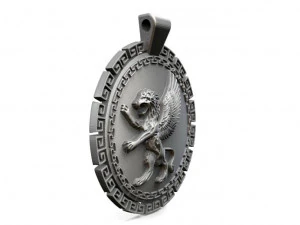 winged lion 2 pendant 3D Print Model
