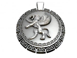 winged lion 2 pendant 3D Print Model
