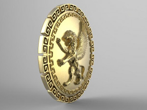winged lion 2 pendant 3Dプリントモデル