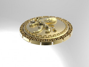 winged lion 2 pendant 3Dプリントモデル