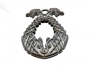 viking dragons pendant 3D 打印模型