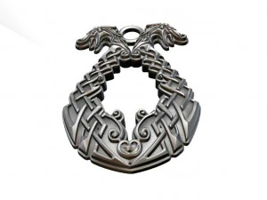 viking dragons pendant 3D Print Model