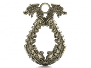 viking dragons pendant 3D 打印模型