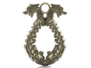 viking dragons pendant 3D Print Model