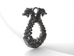 viking dragons pendant 3D 打印模型