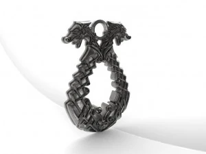 viking dragons pendant 3D Print Model