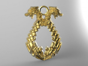 viking dragons pendant 3D 打印模型