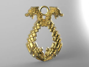 viking dragons pendant 3D Print Model