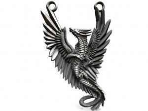 dragon pendant 2 3D Baskı Modeli