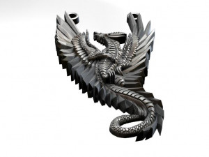 dragon pendant 2 Model do druku 3D