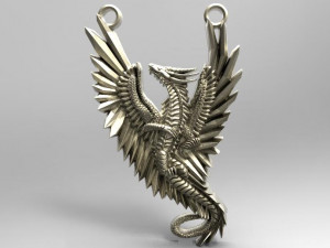 dragon pendant 2 Model do druku 3D