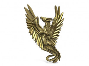 dragon pendant 2 Model do druku 3D