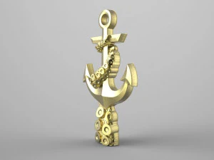 tentacle anchor pendant 3D Print Model
