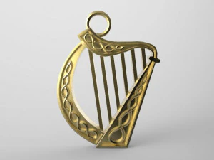 Keltische harp hanger 3D printmodel