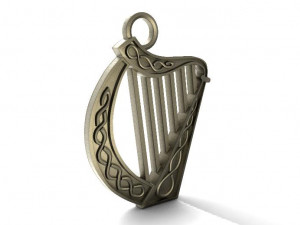 celtic harp pendant 3D प्रिंट मॉडल