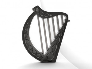 celtic harp pendant 3D प्रिंट मॉडल