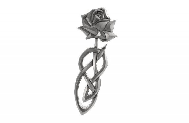 celtic rose pendant Modello di stampa 3D .c4d .max .obj .3ds .fbx .stl .blend 