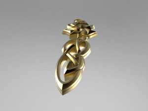 celtic rose pendant Modello di stampa 3D