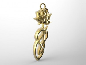 celtic rose pendant Modello di stampa 3D