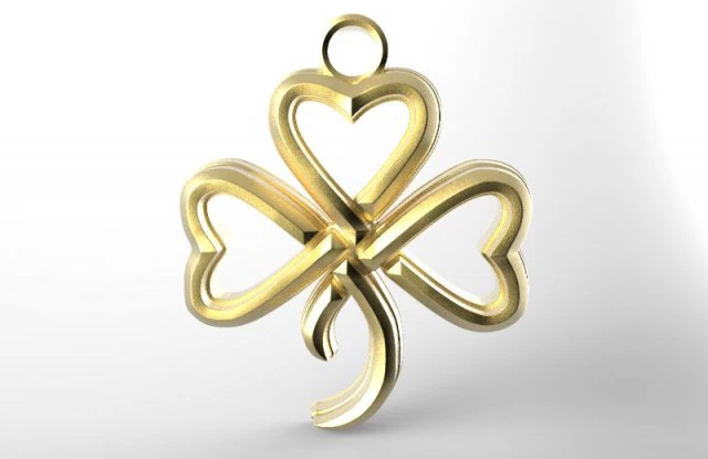 celtic clover pendant 3D Print Model .c4d .max .obj .3ds .fbx .stl .blend