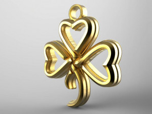 celtic clover pendant 3Dプリントモデル