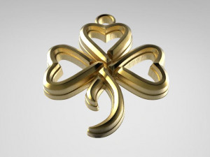 celtic clover pendant 3Dプリントモデル