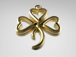 celtic clover pendant 3D Print Model