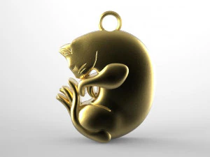 cat pendant 3D Print Model
