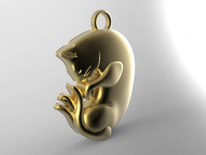 cat pendant 3D-printmodel