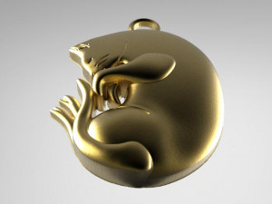cat pendant 3D-printmodel