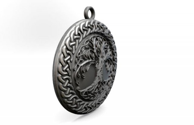 celtic tree of life pendant 3D Print Model .c4d .max .obj .3ds .fbx .stl .blend 