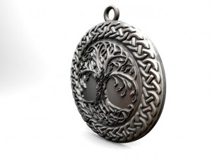 celtic tree of life pendant 3D Print Model