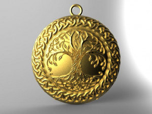 celtic tree of life pendant 3D Print Model