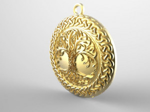 celtic tree of life pendant 3D Print Model