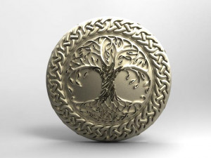 celtic tree of life pendant 3D Print Model