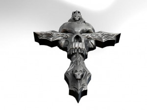 skull cross pendant Modello di stampa 3D