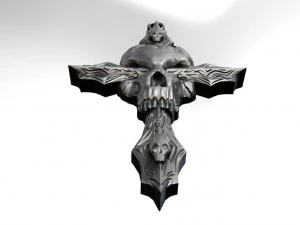 skull cross pendant 3D Print Model