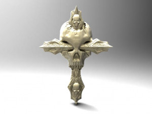 skull cross pendant Modello di stampa 3D
