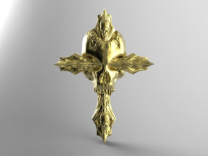 skull cross pendant Modello di stampa 3D