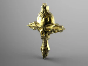 skull cross pendant 3D Print Model