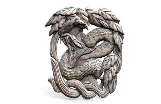 snake cnc 3Dプリントモデル .c4d .max .obj .3ds .fbx .stl .blend 