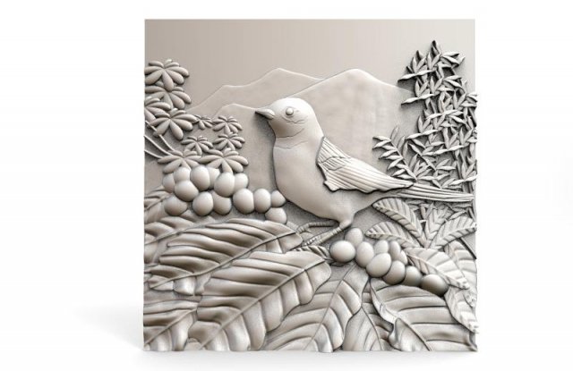 bird cnc 3D Print Model .c4d .max .obj .3ds .fbx .stl .blend 