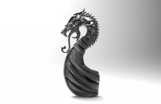 viking dragon pendant 3Dプリントモデル .c4d .max .obj .3ds .fbx .stl .blend 