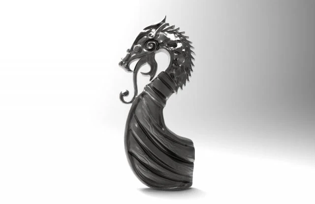 viking dragon pendant 3D Print Model .c4d .max .obj .3ds .fbx .stl .blend 