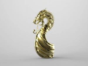 viking dragon pendant 3D Print Model
