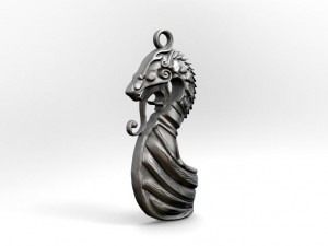 viking dragon pendant 3Dプリントモデル