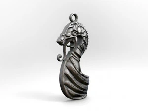 viking dragon pendant 3D Print Model